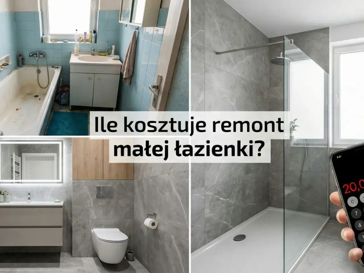 Porównanie starej i nowej łazienki. Dowiedz się, ile kosztuje remont łazienki, by uzyskać nowoczesny efekt.